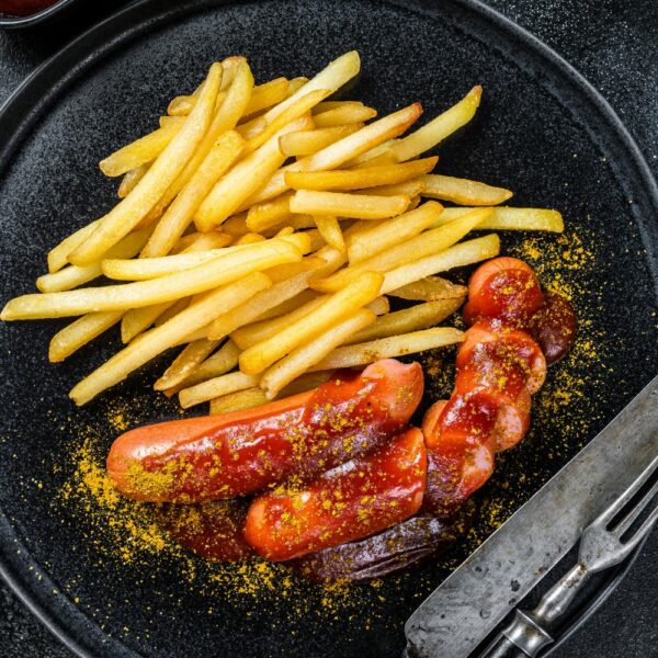 Currywurst mit Pommes-KAUF CITY Hamburg-Bramfelder Chaussee 211-213 ,